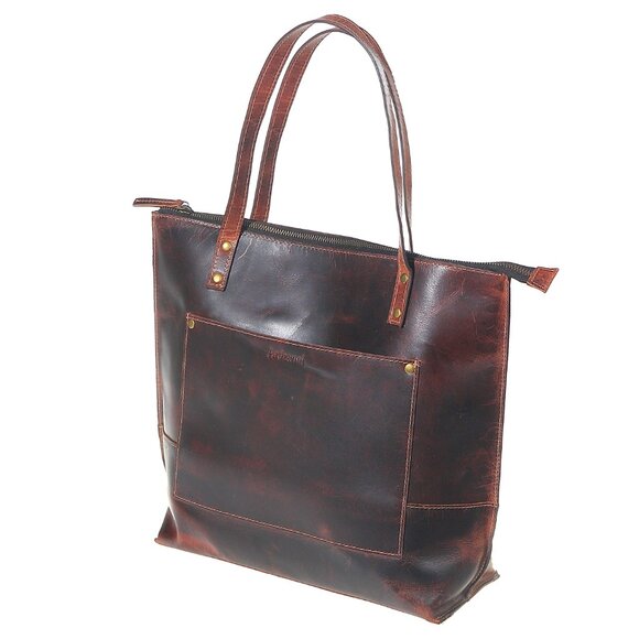 Artizanni Genuine Leather Womens Vintage Tote Bag Large Shoulder Purse Office B - Picture 1 of 6